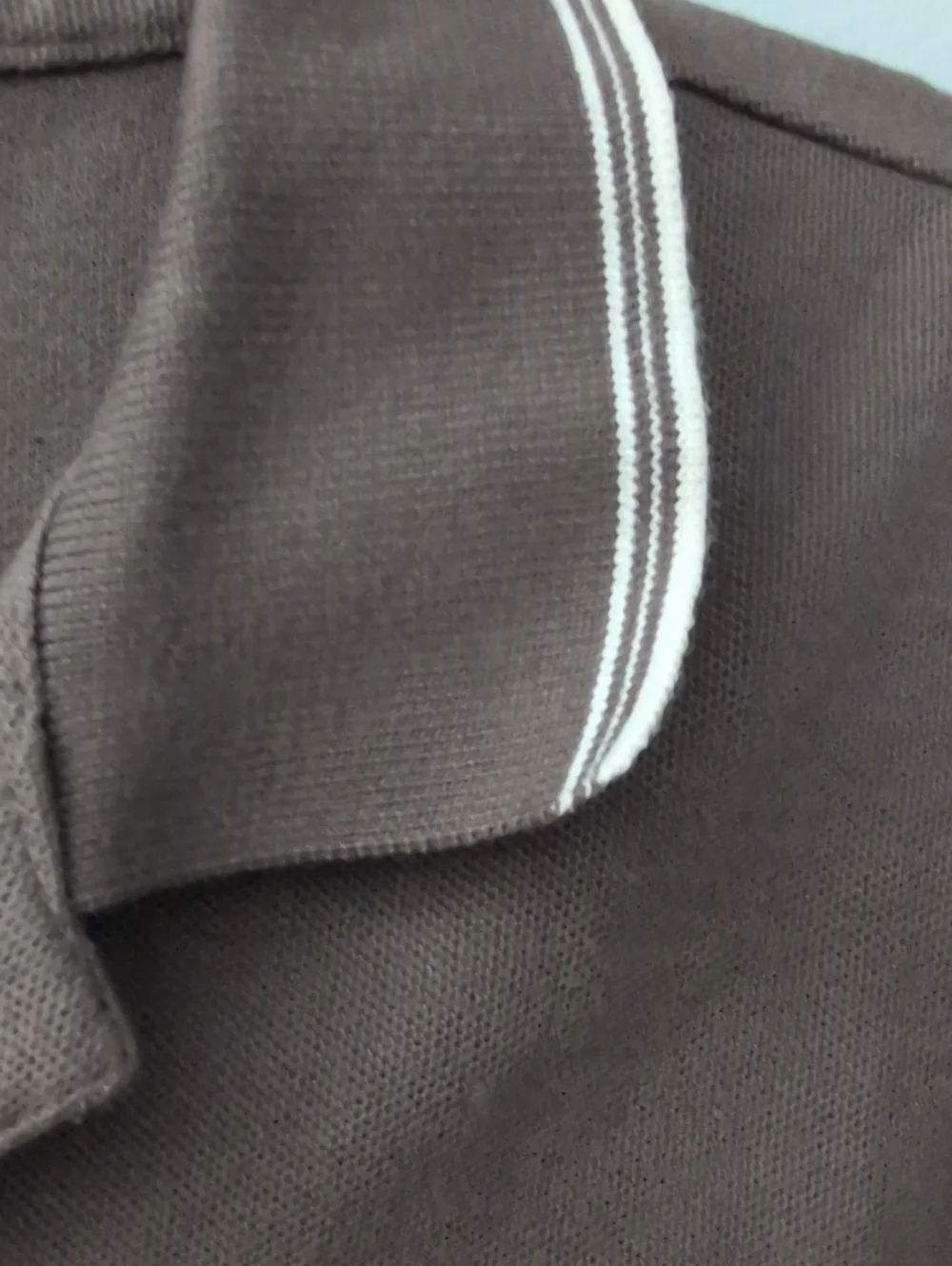 Banana Republic Men's Brown Polo with Cream Trim
